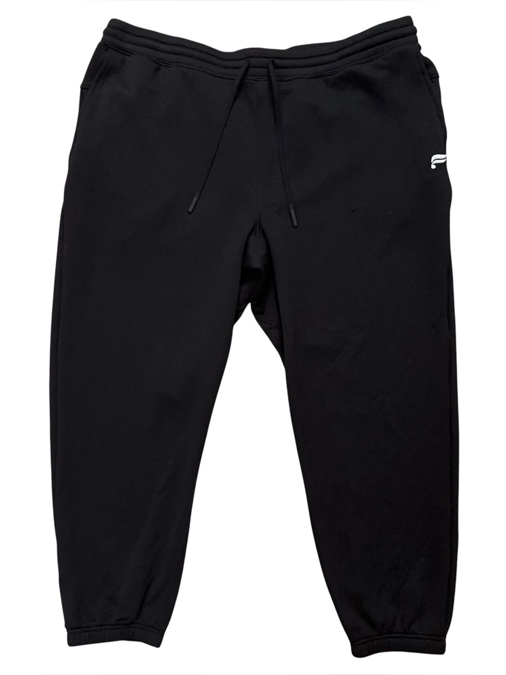 Fabletics Grid Tech Joggers Mens Size 2XL Sweapants Drawstring Tapered Leg Black